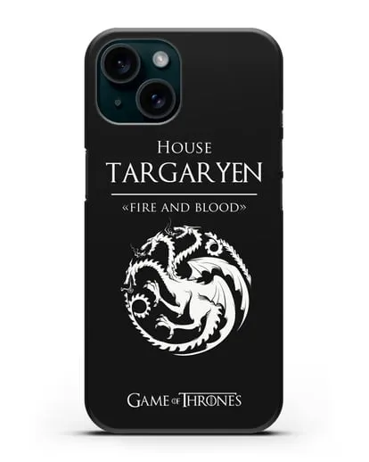 Чехол House Targaryen. Fire and blood силиконовый для iPhone 15