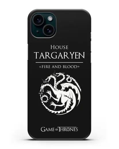 Чехол House Targaryen. Fire and blood силиконовый для iPhone 15 Plus