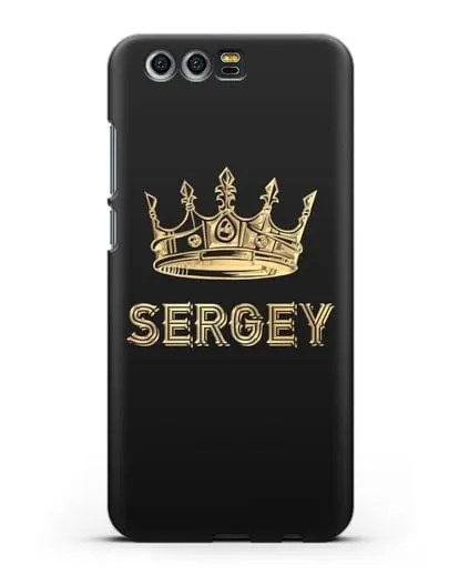 Именной чехол с короной и надписью с золотым рисунком силиконовый для Honor 9