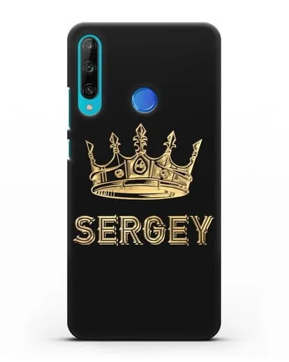 Именной чехол с короной и надписью с золотым рисунком силиконовый для Honor 9C