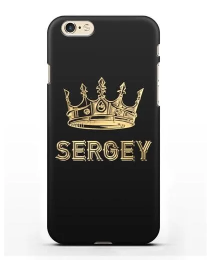 Именной чехол с короной и надписью с золотым рисунком силиконовый для iPhone 6s