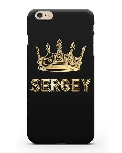 Именной чехол с короной и надписью с золотым рисунком силиконовый для iPhone 6s Plus