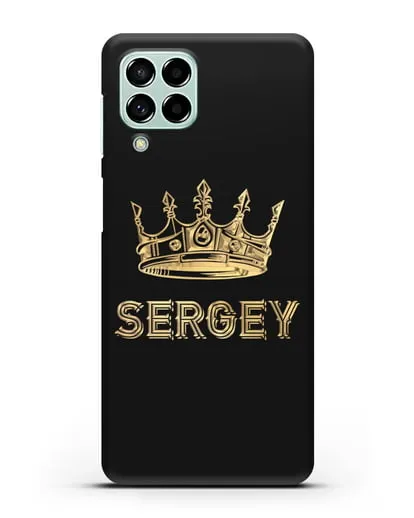 Именной чехол с короной и надписью с золотым рисунком силиконовый для Samsung Galaxy M53 [SM-M536]