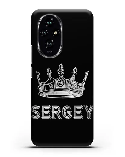 Именной чехол с короной и надписью с серебряным рисунком силиконовый для Honor 200