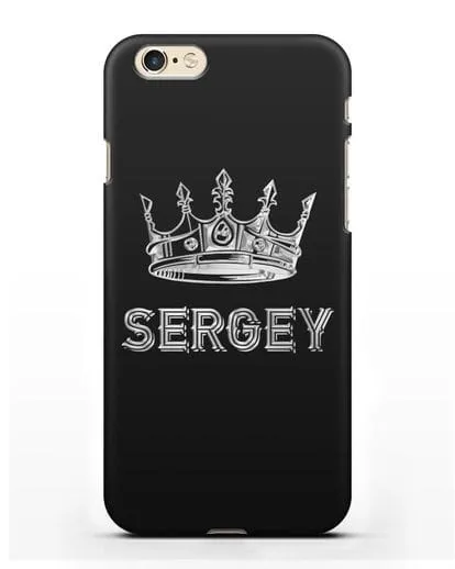 Именной чехол с короной и надписью с серебряным рисунком силиконовый для iPhone 6s