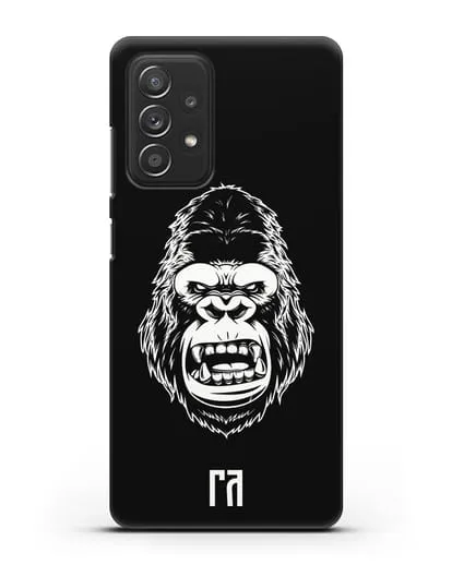 Чехол Горилла с инициалами, фамилией силиконовый для Samsung Galaxy A53