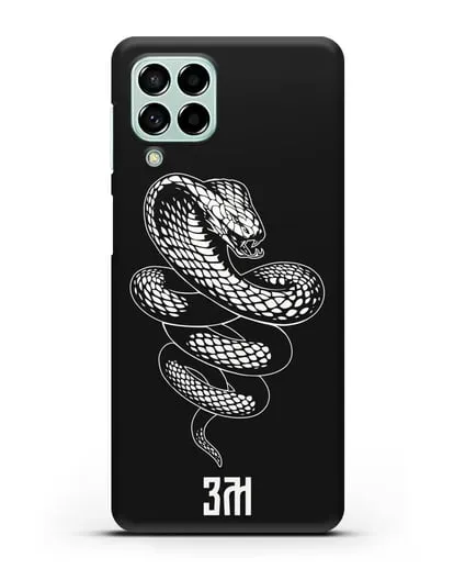 Чехол Кобра с инициалами, фамилией силиконовый для Samsung Galaxy M53 [SM-M536]