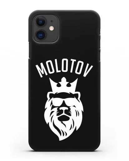 Именной чехол Лев с короной Стойкость и упорство силиконовый для iPhone 11