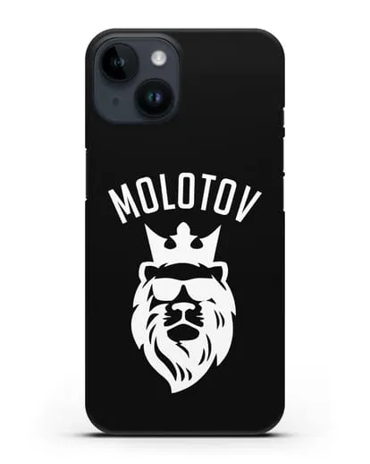 Именной чехол Лев с короной Стойкость и упорство силиконовый для iPhone 14