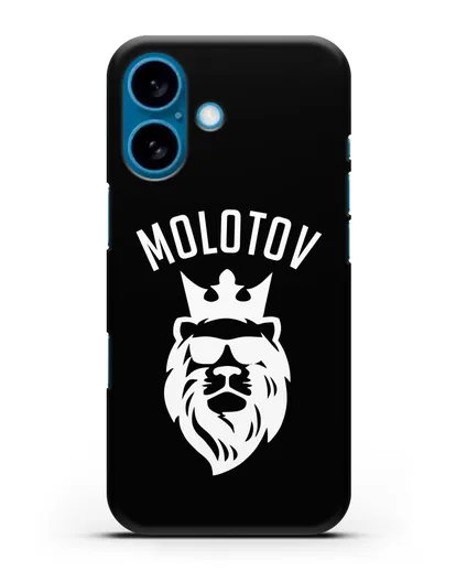 Именной чехол Лев с короной Стойкость и упорство силиконовый для iPhone 16