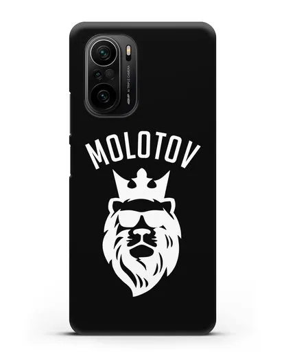 Именной чехол Лев с короной Стойкость и упорство силиконовый для Xiaomi Poco F3