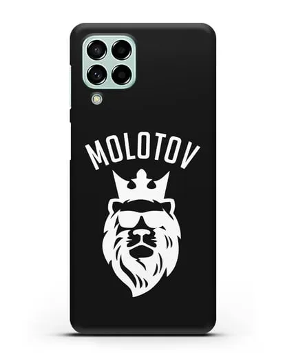 Именной чехол Лев с короной Стойкость и упорство силиконовый для Samsung Galaxy M53 [SM-M536]