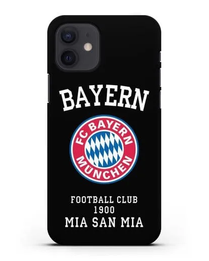 Чехол с надписью Bayern Mia San Mia силиконовый для iPhone 12