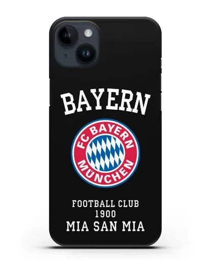 Чехол с надписью Bayern Mia San Mia силиконовый для iPhone 14 Plus