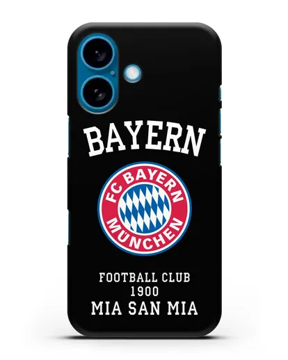 Чехол с надписью Bayern Mia San Mia силиконовый для iPhone 16