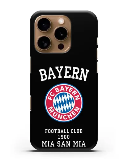 Чехол с надписью Bayern Mia San Mia силиконовый для iPhone 16 Pro