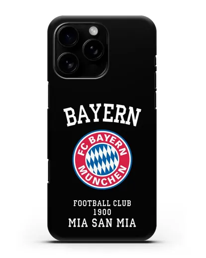 Чехол с надписью Bayern Mia San Mia силиконовый для iPhone 16 Pro Max
