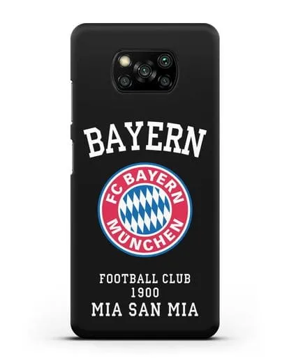 Чехол с надписью Bayern Mia San Mia силиконовый для Xiaomi Poco X3