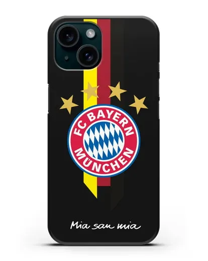 Чехол с логотипом FC Bayern Munchen силиконовый для iPhone 15