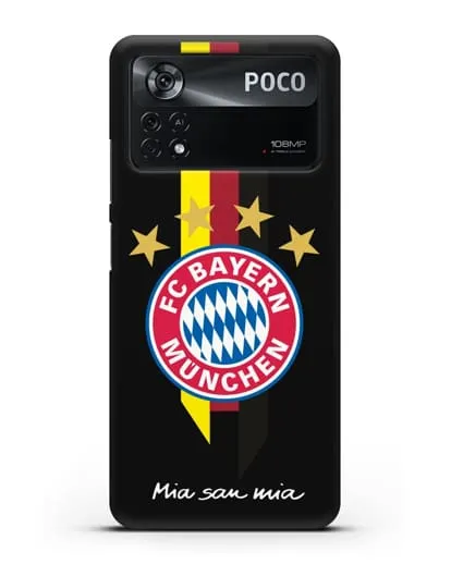 Чехол с логотипом FC Bayern Munchen силиконовый для Xiaomi Poco X4 Pro