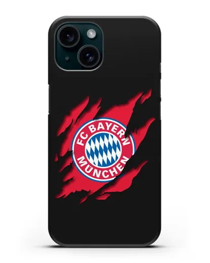 Чехол с эмблемой Бавария Мюнхен силиконовый для iPhone 15