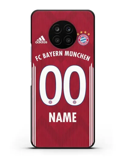Именной чехол Бавария Мюнхен с фамилией и номером (сезон 2018-2019) красная форма силиконовый для Honor 50 lite