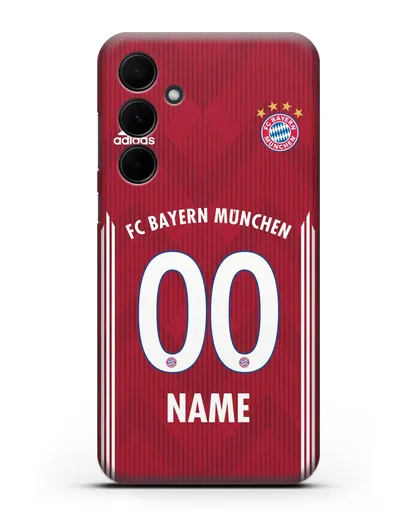 Именной чехол Бавария Мюнхен с фамилией и номером (сезон 2018-2019) красная форма силиконовый для Samsung Galaxy A35 [SM-A356]