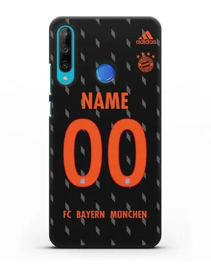 Именной чехол Бавария Мюнхен с фамилией и номером (сезон 2019-2020) черная форма силиконовый для Honor 9C