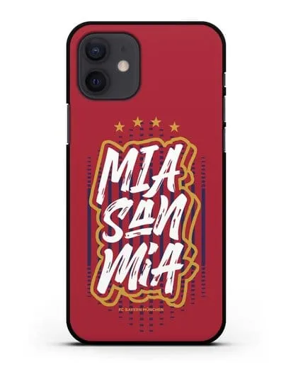 Чехол Бавария Мюнхен с надписью Mia San Mia силиконовый для iPhone 12