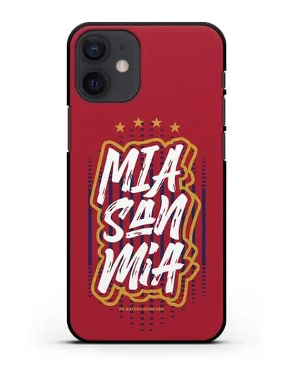 Чехол Бавария Мюнхен с надписью Mia San Mia силиконовый для iPhone 12 mini