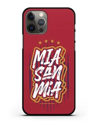 Чехол Бавария Мюнхен с надписью Mia San Mia силиконовый для iPhone 12 Pro