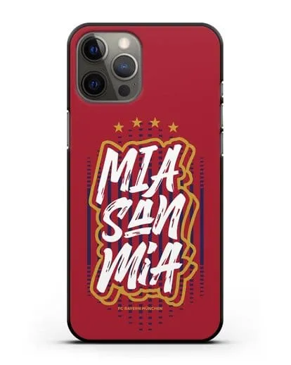 Чехол Бавария Мюнхен с надписью Mia San Mia силиконовый для iPhone 12 Pro Max
