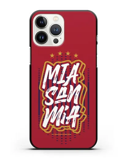 Чехол Бавария Мюнхен с надписью Mia San Mia силиконовый для iPhone 13 Pro Max