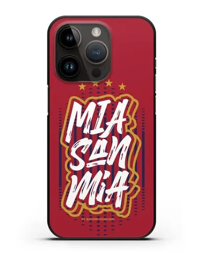 Чехол Бавария Мюнхен с надписью Mia San Mia силиконовый для iPhone 14 Pro