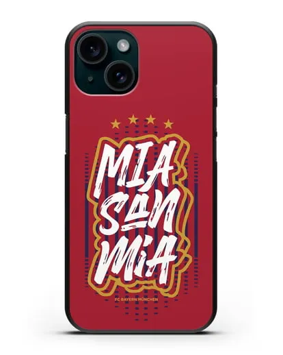 Чехол Бавария Мюнхен с надписью Mia San Mia силиконовый для iPhone 15