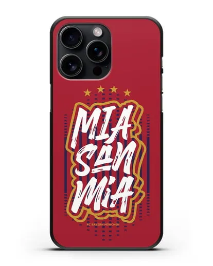 Чехол Бавария Мюнхен с надписью Mia San Mia силиконовый для iPhone 15 Pro Max