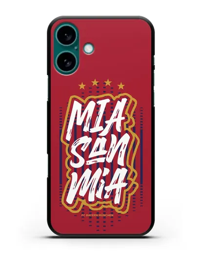 Чехол Бавария Мюнхен с надписью Mia San Mia силиконовый для iPhone 16 Plus