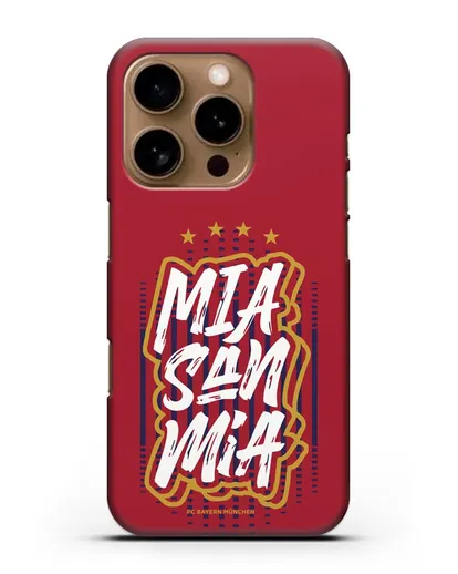 Чехол Бавария Мюнхен с надписью Mia San Mia силиконовый для iPhone 16 Pro