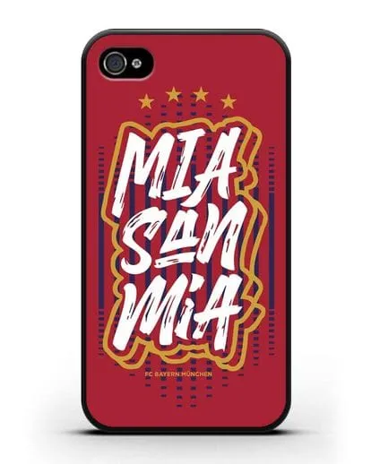 Чехол Бавария Мюнхен с надписью Mia San Mia силиконовый для iPhone 4/4s