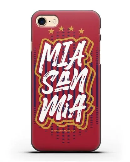Чехол Бавария Мюнхен с надписью Mia San Mia силиконовый для iPhone 7