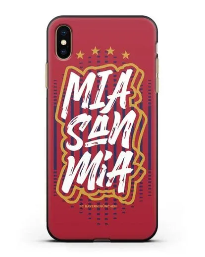 Чехол Бавария Мюнхен с надписью Mia San Mia силиконовый для iPhone XS Max