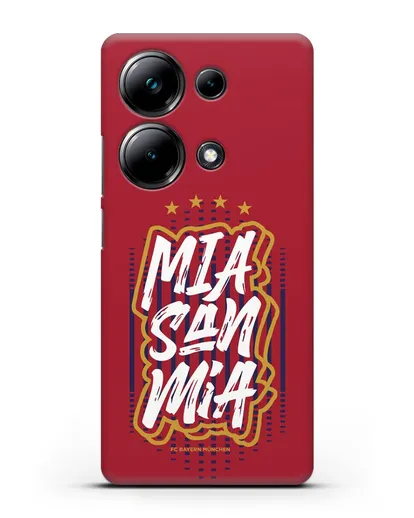 Чехол Бавария Мюнхен с надписью Mia San Mia силиконовый для Xiaomi Poco M6 Pro
