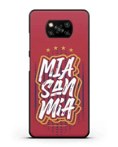 Чехол Бавария Мюнхен с надписью Mia San Mia силиконовый для Xiaomi Poco X3