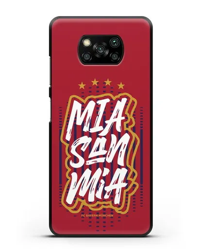 Чехол Бавария Мюнхен с надписью Mia San Mia силиконовый для Xiaomi Poco X3 Pro
