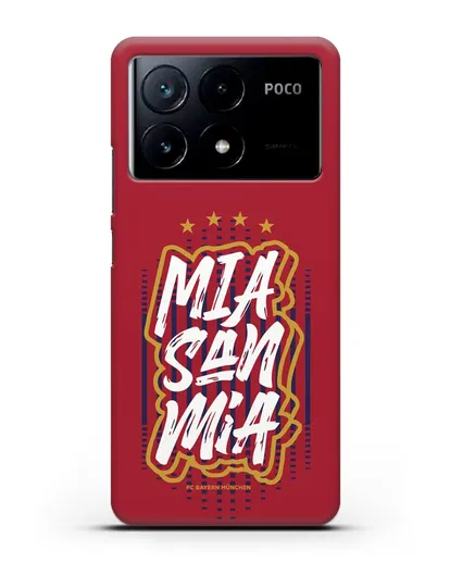 Чехол Бавария Мюнхен с надписью Mia San Mia силиконовый для Xiaomi Poco X6 Pro