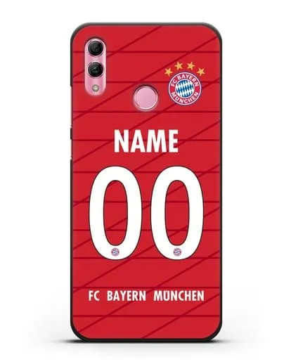 Именной чехол Бавария Мюнхен с фамилией и номером (сезон 2019-2020) красная форма силиконовый для Honor 10 Lite