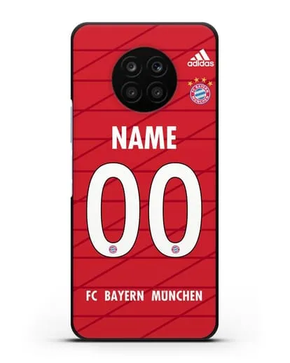Именной чехол Бавария Мюнхен с фамилией и номером (сезон 2019-2020) красная форма силиконовый для Honor 50 lite