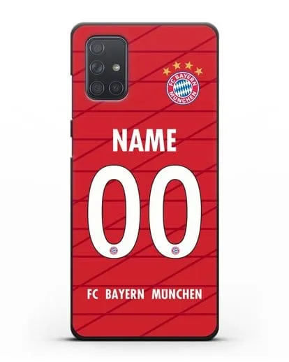 Именной чехол Бавария Мюнхен с фамилией и номером (сезон 2019-2020) красная форма силиконовый для Samsung Galaxy A71 [SM-A715F]
