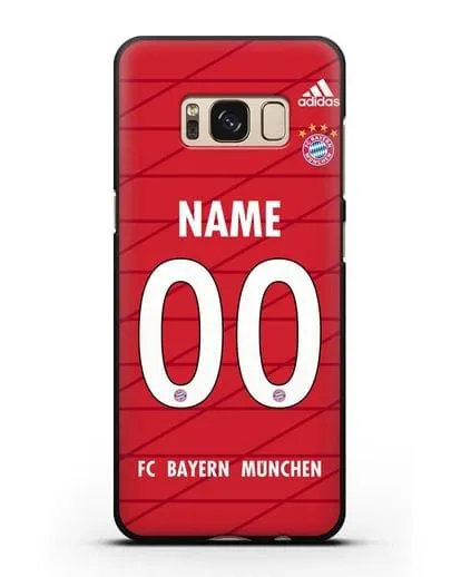 Именной чехол Бавария Мюнхен с фамилией и номером (сезон 2019-2020) красная форма силиконовый для Samsung Galaxy S8 Plus [SM-G955F]