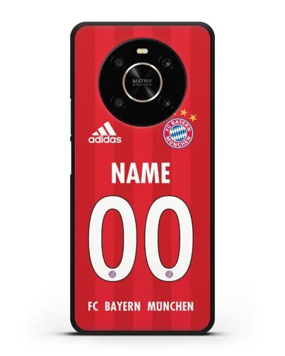 Именной чехол ФК Бавария Мюнхен с фамилией и номером (сезон 2020-2021) домашняя форма силиконовый для Honor X9
